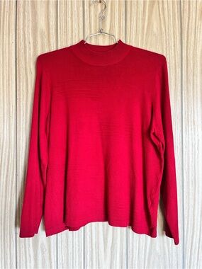 Emotions Red Women's Lightweight Mock-Neck Sweater XL